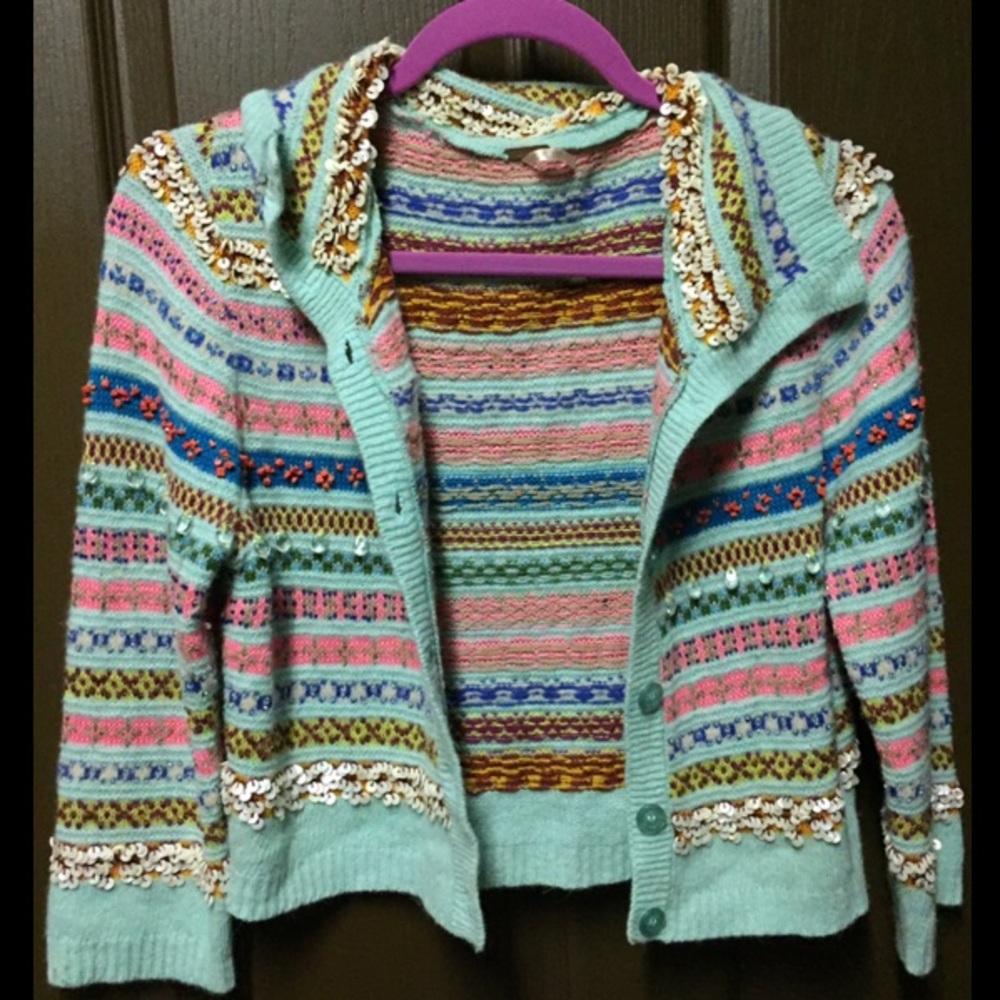 Free People Multicolor Striped Cardigan
